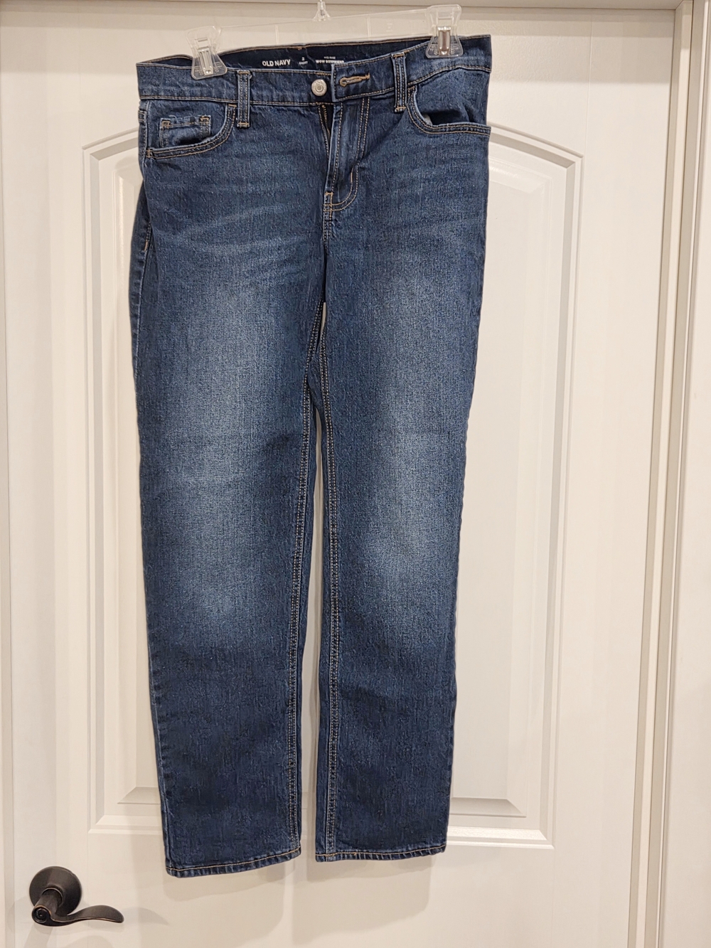 Old Navy Dark Blue Wow Boyfriend Mid-Rise Women's Jeans